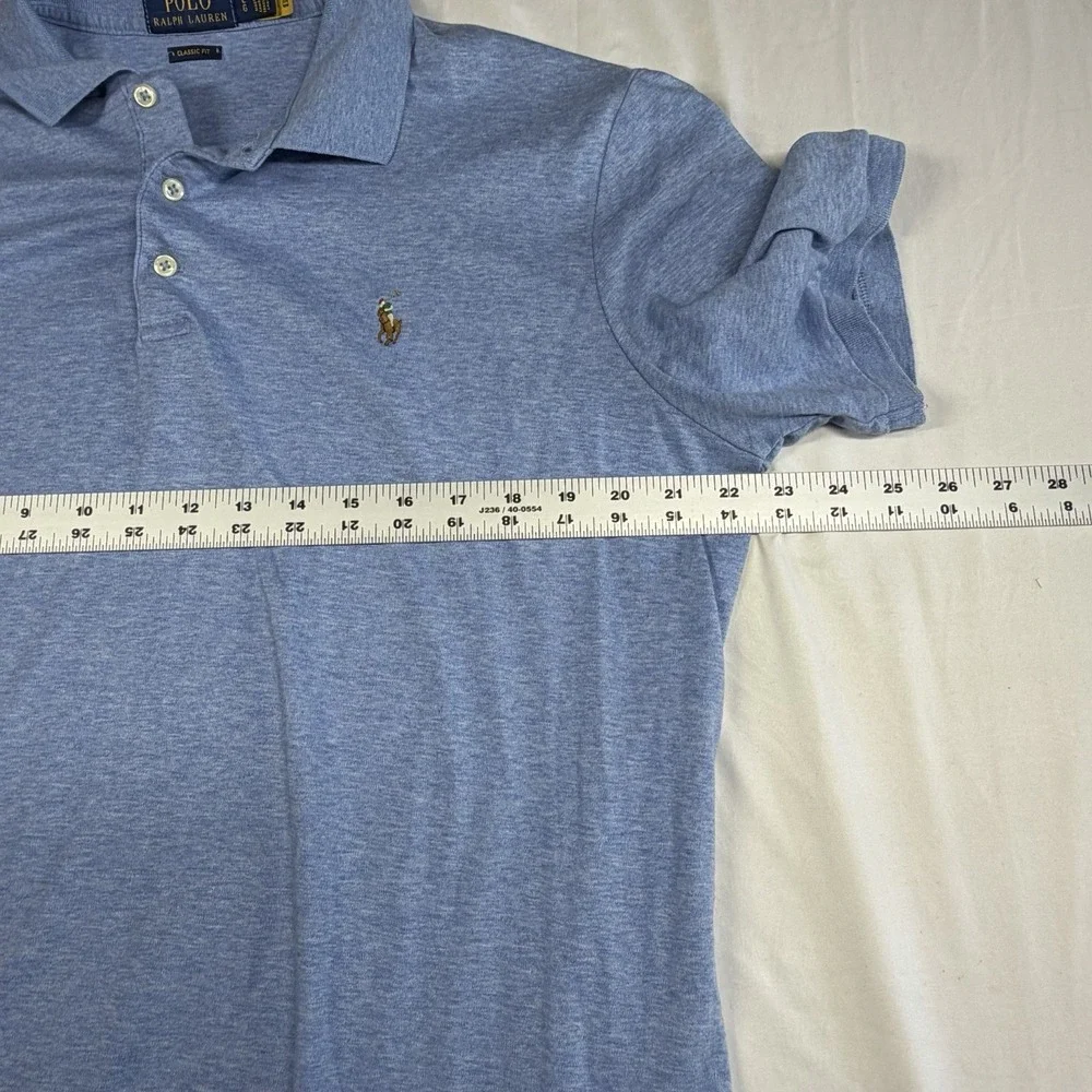 Polo by Ralph Lauren Polo Shirt Men's Size L Light Blue w/ Brown Pony